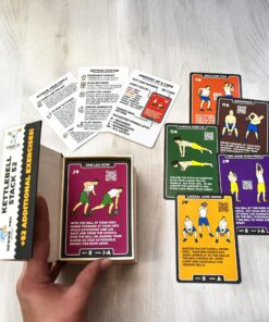 Alternative view of Stack 52 Kettlebell Exercise Cards. Workout Playing Card Game. Video Instructions Included. Learn Kettle Bell Moves and Conditioning Drills. Home Fitness Training Program. 2019 Mega Pack
