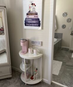 Frenchi Home Furnishing Half Moon Console Table, White 40 81LxXqhaHdL