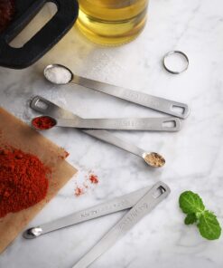 New Star Foodservice 42924 Stainless Steel Measuring Spoons Set, Mini (Mini Spoons) 5-Piece Set 23 81Lz5rifXwL