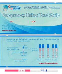Clinical Guard 25 Pregnancy Tests Strips - Sensitive & Accurate Measurement Within 5 mins - Early Detection Pregnancy Test Strip - Easy to Use for Home Tests - HCG Test Strip 25 Count (Pack of 1) 28 81M 2 JkCJL