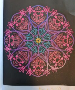 Glowing Mandalas: Coloring Book for Adults 54 81M UVDeYnL