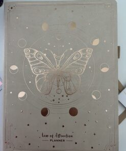 Law of Attraction Planner - Undated Deluxe Weekly, Monthly Planner, a 12 Month Journey to Increase Productivity & Happiness - Life Organizer, Gratitude Journal, and Stickers B5 Size Vanilla Butterfly Moon 56 81M1BRpE qL 1