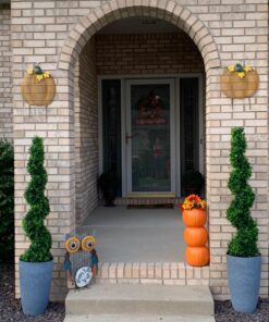 LA JOLIE MUSE Set of 2 Tall Planters with Trays, 20 Inch Indoor/Outdoor Tall Planters,Large Grey Flower Pots,Tree Planters for Front Door,Patio and Deck 2 Pack - 20" Gray 45 81M1yf9CX8L