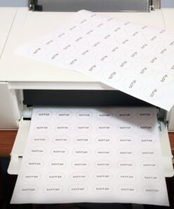ChromaLabel 1.25 Inch Round Printable Labels for Laser and Inkjet Printers, 1050 Stickers per Pack, 42 Stickers per Sheet, White 24 81M2Elt506L