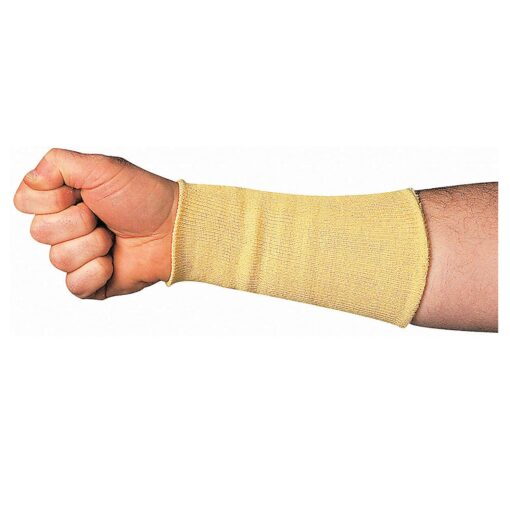 Superior Glove Cut Resistant Sleeves Kevlar Flame Resistant Arm Protection Sleeves Cuts Scrapes Gardening Thin Skin (1 Pair) 12 inches Yellow (Without Thumbhole)