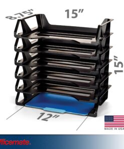 Officemate Recycled Desk Tray, Side Load, 15 1/8 x 8 7/8 x 15, Letter/A4, 6/PK (26212) 22 81M3lQChvoL