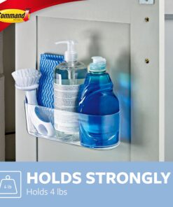 Command Large Caddy, Clear, with 4 Clear Indoor Strips, Organize Damage-Free 25 81M3rb8 TL