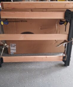 2x4basics 90164MI Custom Work Bench and Shelving Storage System, Black Work Bench with Shelf 68 81M46hELzKL