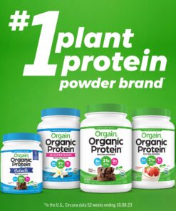 Orgain Organic Vegan Protein Powder, Vanilla Bean - 21g Plant Based Protein, Gluten Free, Dairy Free, Lactose Free, Soy Free, No Sugar Added, Kosher, For Smoothies & Shakes - 2.03lb 20 Servings (Pack of 1) 23 81M4PFwTWKL