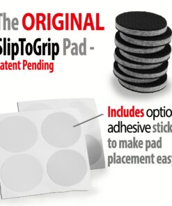 SlipToGrip 8 Pack Furniture Grippers by iPrimio - Furniture Non-Slip Pads 2" Round with 3/8" Heavy Duty Felt Core. No Adhesive. No Nails. Won't Harm Floors. 22 81M6150hxbL