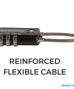 4 Pack TSA Approved Travel Combination Cable Luggage Locks for Suitcases & Backpacks - Black 4 Pack 14 81M6GG4x7HL 1