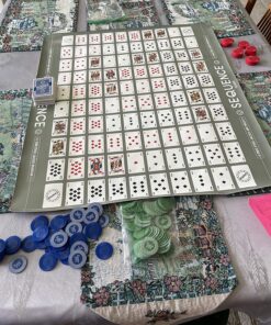 Jax Giant (aka Jumbo) SEQUENCE Game - Tube Edition with Cushioned Mat (27" x 32") Cards and Chips, Package Colors May Vary. Giant (aka Jumbo) tube Standard Packaging 30 81M6RnlfPL