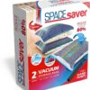 Spacesaver Vacuum Storage Bags (Jumbo 2 Pack) Save 80% on Clothes Storage Space - Vacuum Sealer Bags for Comforters, Blankets, Bedding, Clothing - Compression Seal for Closet Storage. Pump for Travel. Jumbo