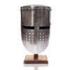 Historical Memories Medieval Templar Crusader Knight Armor Steel Helmet Greek Spartan Roman,Chrome,Large
