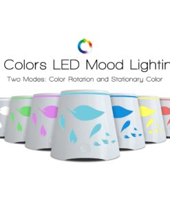 Alternative view of Essential Oil Diffuser 7 Color Changing Led Lights - Portable Ultrasonic Cool Mist Aromatherapy Oils Humidifier - Auto Shutoff Best Aroma Diffusers for Home Office Kids and Spa up to 800 sq ft Room