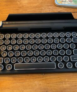 QWERKYTOYS Qwerkywriter S Typewriter Inspired Retro Mechanical Wired & Wireless Keyboard with Tablet Stand 32 81MANswtptL 1