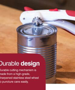 Zyliss Lock N' Lift Can Opener - Can Opener with Lid Lifter Magnet - Manual Can Opener with Locking Mechanism - Safe and Easy-to-Turn - Stainless Steel - Red Lock & Lift Red 18 81MBi5yLMHL