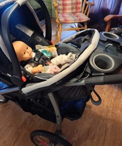 Graco FastAction Fold Jogger Travel System | Includes the FastAction Fold Jogging Stroller and SnugRide 35 Infant Car Seat, Gotham 68 81MBnVk4IJL