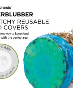 Alternative view of Fusionbrands CoverBlubber Reusable, Stretchable Cold Food Covers and Leftover Wraps for the Refrigerator and Freezer, Small/Medium/Large/Xlarge, Multicolor, 4 pack 4 Piece Assortment