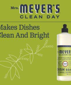 MRS. MEYER'S CLEAN DAY Liquid Dish Soap, Biodegradable Formula, Lemon Verbena, 16 fl. oz - Pack of 3 16.00 Fl Oz (Pack of 3) 25 81MCcGLnlL