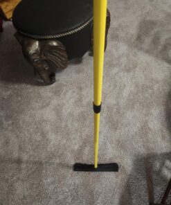 FURemover Original Indoor Pet Hair Rubber Broom with Carpet Rake and Squeegee, Black and Yellow FURemover Original Indoor Broom 43 81MCkMlX7sL