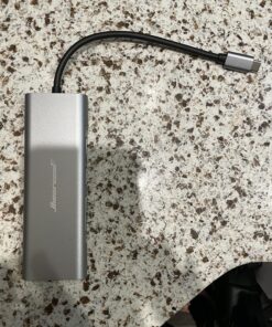 Hiearcool USB C Hub Ethernet,4K@60 USB C to HDMI Hub,8 IN1 Multi-Port USB C Adapter Type C Dock Dongle Compatible for MacBook Pro Air Ipad Dell Lenovo Grey 39 81MFjJxO6ML