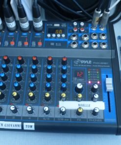 Pyle Professional Audio Mixer Sound Board Console Desk System Interface 8 Channel Digital USB Bluetooth MP3 Computer Input 48V Phantom Power Stereo DJ Studio FX 16Bit DSP Processor PMXU83BT, Black 32 81MFyYEovcL