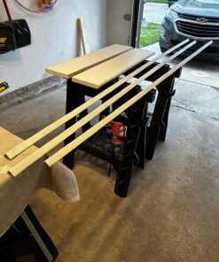 Worx Pegasus 2-in-1 Folding Work Table & Sawhorse, Easy Setup Portable Workbench, 31" W x 25" D x 32" H Lightweight Worktable with Heavy-Duty Load Capacity, WX051 - Includes 2 Clamps & 4 Clamp Dogs Worx Pegasus Work Table 55 81MFzAXtgUL