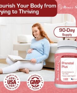 Alternative view of Mama’s Select Prenatal Plus, Natural Prenatal Vitamins for Women, 1 a Day Serving, Methylfolate Complete Vitamins for Pregnant Women and Women Trying to Conceive - Easy to Swallow - 90 Veggie Capsules