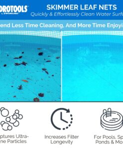 Swimline 8039 Premium Extra Strong Leaf Skimmer Net Head Cleaner for Swimming Pool Spa Fountain Pond Hot Tub Leaves Bugs Debris Fine Cleaning Maintenance, Heavy Duty Large, Blue Premium (Molded) 21 81MHxPln9dL