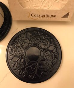 CoasterStone Absorbent Stone Coasters, “Victorian Lace Set of 4 21 81MI9uIXU2L