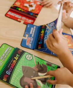 Melissa & Doug On the Go Scratch Art Activity Books Set - Safari Animals, Animal Families, Vehicles 17 81MJI0I8tmL