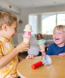 Melissa & Doug Scoop and Stack Ice Cream Cone Magnetic Play Set, Multicolor - Pretend Food, Ice Cream Toy For Toddlers And Kids Ages 3+. 26 81MJfDro8ML 2