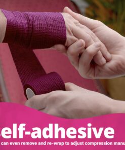 MEDca Self Adherent Cohesive Wrap Bandages 2 Inches X 5 Yards 6 Count, (Rainbow Color) 6 Count (Pack of 1) Rainbow 16 81MKUq0HCCL