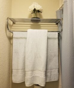 Organize It All Wall Bath Towel Bar in Chrome mounted shelf, 26" W x 11.25" L x 7.5" H 26"W x 11.25"L x 7.5"H 40 81MMhoecOIL