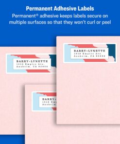 Avery Return Address Labels with Sure Feed for Inkjet Printers, 2/3" x 1-3/4", 1,500 Labels, Permanent Adhesive (8195), White 13 81MOHItyYL