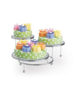 Wilton Cakes 'N More 3-Tier Cupcake and Cake Stand Display, Silver 31 81MOODWLnkL