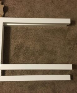 Signature Design by Ashley Baraga Contemporary Glass L-Shaped Home Office Desk, White 63 81MOiHm7X2L