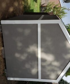 EZBUILDER 70187 Peak Style Shed Instant Framing Kit, 7'x8', Brown 41 81MPMj4GNnL