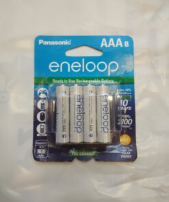 Panasonic BK-4MCCA8BA eneloop AAA 2100 Cycle Ni-MH Pre-Charged Rechargeable Batteries, 8-Battery Pack 8 Count (Pack of 1) 44 81MPwDMGvL