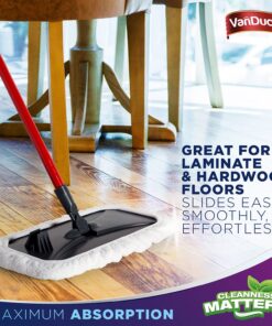 VanDuck 100% Cotton Pad Terry Cloth Mop Refills 15x8 inches, 2 Pack (Mop is Not Included) 2 Count (Pack of 1) 12 81MRJUzXSaL