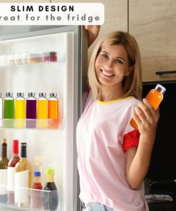 Brieftons Glass Water Bottles With Caps: Clear, 6 Pack, 18 Oz, Leakproof Lids, Premium Soda Lime, Best As Reusable Drinking Bottle, Sauce Jar, Juice Beverage Container, Kefir Kit, With Cleaning Brush 30 81MRmsdPeAL