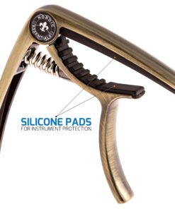 Nordic Essentials Guitar Capo Deluxe with Carrying Pouch - Brushed Metallic Bronze 24 81MTO9c1NAL