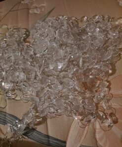 WAZHRMGHG 99FT Clear Acrylic Crystal Garland Strands Hanging Chandelier Bead Chain Ornament String Decorations for Manzanita Centerpiece Christmas Tree Wedding Party Celebration (99FT(30M)) 99FT(30M) 34 81MU8XIDisL