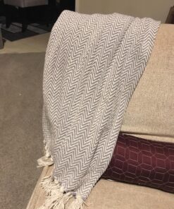 DII Chevron Throw Collection Handloomed Cotton, 50x60, Dark Brown 50x60" 33 81MVyq74dQL