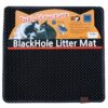 Blackhole Litter Mat - Cat Litter Mat, Medium Square 23" X 21" - Dark Gray