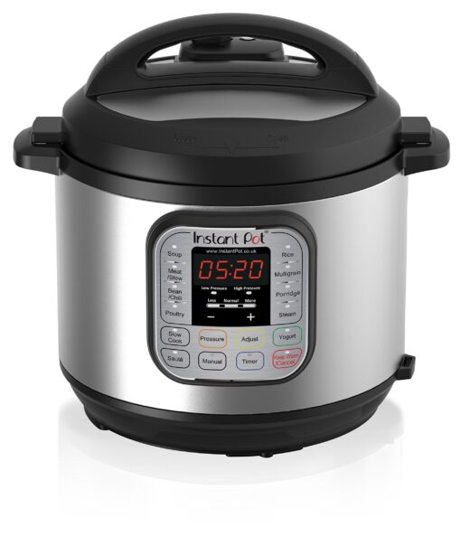 Instant Pot Duo 7-in-1 Electric Pressure Cooker, Slow Cooker, Rice Cooker, Steamer, Sauté, Yogurt Maker, Warmer & Sterilizer, Includes App With Over 800 Recipes, Stainless Steel, 6 Quart 6QT