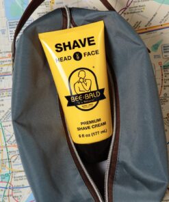 BEE BALD SHAVE Premium Shave Cream Goes On Light & Slick For A Shave That's Incredibly Smooth & Quick For Both Face And Head, 6 Fl Oz 24 81Ma xmoHCL