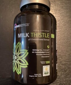 Organic Milk Thistle Capsules, 1500mg 4X Concentrated Extract with Silymarin is The Strongest Milk Thistle Supplement Available. Great for Liver Cleanse! 120 Vegetarian Capsules 34 81MaKmqiL