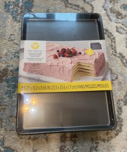 Wilton Easy Layers Sheet Cake Pan, 2-Piece Set, Rectangle Steel Sheet Pan 42 81MagxEZneL